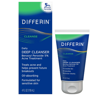Differin Daily Deep Cleanser Face Wash for Acne Prone Skin